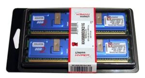 4GB (2x2GB Kit) DDR2/800 DIMM PC2 6400 Kingston Hyper X CL5